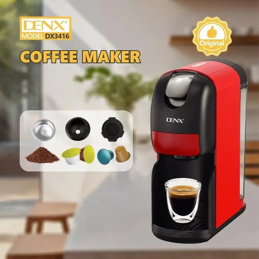 ☕ DENX 3-in-1 CAPSULE COFFEE MAKER – Café-Quality Coffee at Home