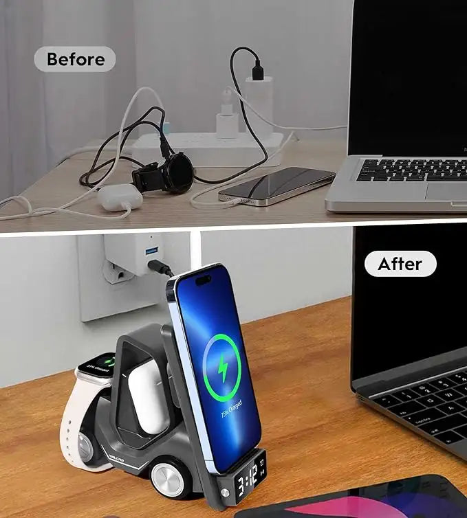 🚜 Forklift Wireless Charger Station – Charge Smarter, Style Better
