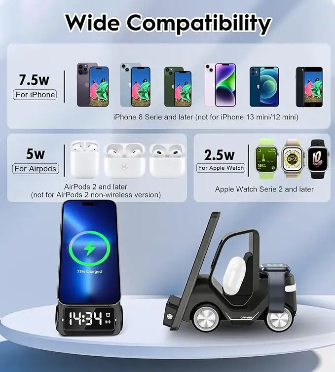 🚜 Forklift Wireless Charger Station – Charge Smarter, Style Better