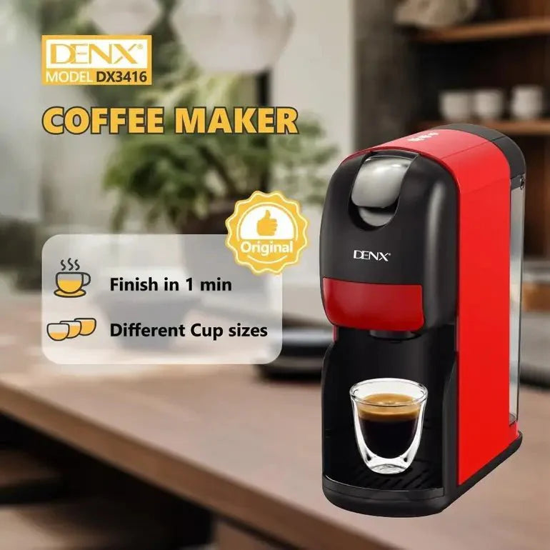 ☕ DENX 3-in-1 CAPSULE COFFEE MAKER – Café-Quality Coffee at Home