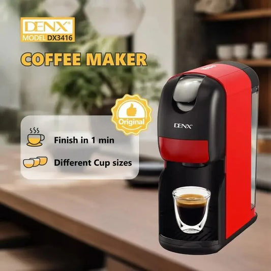 ☕ DENX 3-in-1 CAPSULE COFFEE MAKER – Café-Quality Coffee at Home