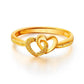 💖 Golden Heart Connection Ring – A Symbol of Love & Elegance