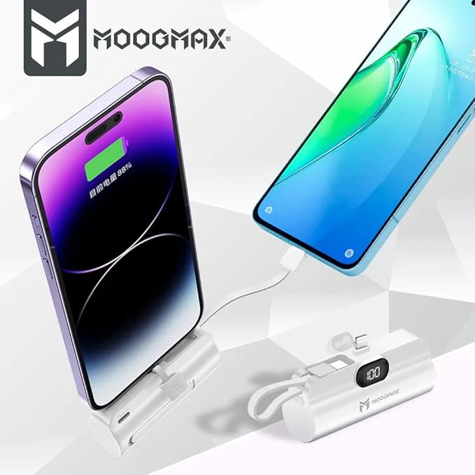⚡ MOOGMAX OKAMI شاحن متنقل صغير – طاقة بحجم الجيب، في أي وقت وفي أي مكان