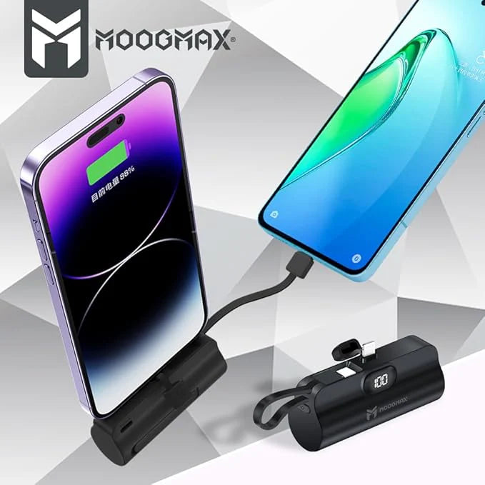 ⚡ MOOGMAX OKAMI شاحن متنقل صغير – طاقة بحجم الجيب، في أي وقت وفي أي مكان