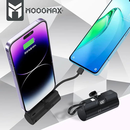 ⚡ MOOGMAX OKAMI شاحن متنقل صغير – طاقة بحجم الجيب، في أي وقت وفي أي مكان
