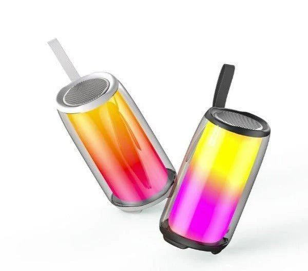 🔊 مكبر صوت Pulse 5 اللاسلكي – عرض ضوئي RGB 360 درجة وجهير قوي