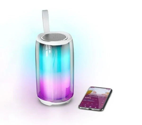 🔊 مكبر صوت Pulse 5 اللاسلكي – عرض ضوئي RGB 360 درجة وجهير قوي