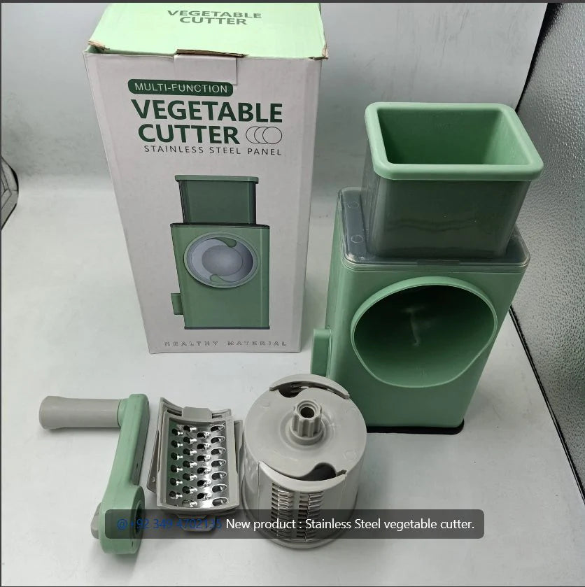 🥕 Stainless Steel Rotary Vegetable Cutter – Slice, Shred & Prep in Seconds