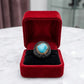 💙 TURQUOISE CRYSTAL DOME STATEMENT RING – Bold Beauty with Timeless Elegance